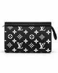 LV Black & White Clutch