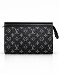LV Black Grey Clutch
