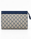 GG Beige Navy Clutch