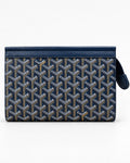 Navy Goyard Clutch