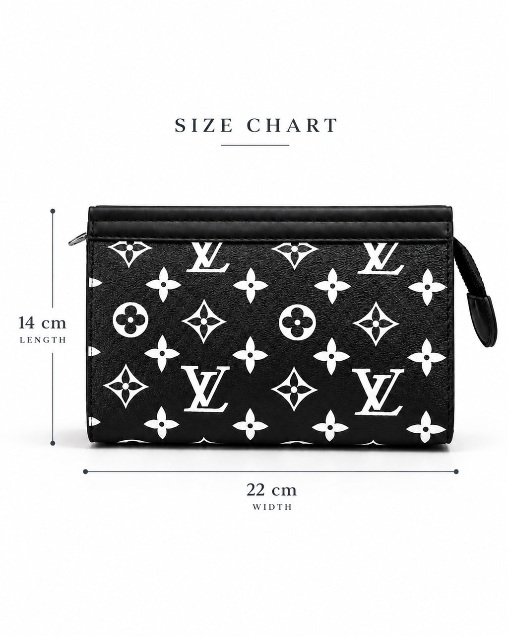 LV Black & White Clutch